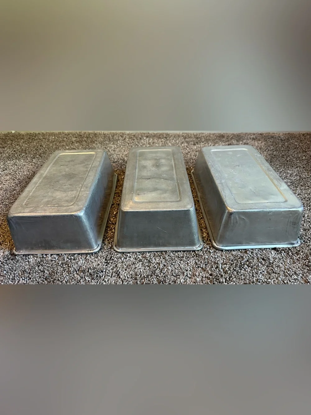 Loaf Pans Metal Vintage Set of 3